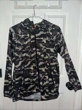 Nike Black Gray Camo Windbreaker Jacket